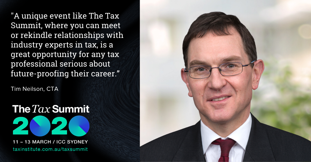 Tim Neilson explaining the networking opportunities of The Tax Summit