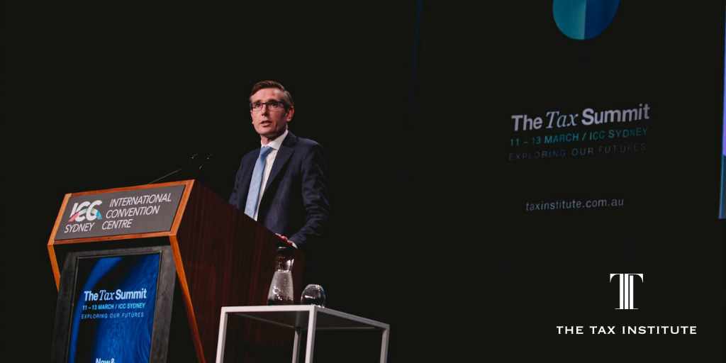 Dominic Perrottet at The Tax Summit in March 2020